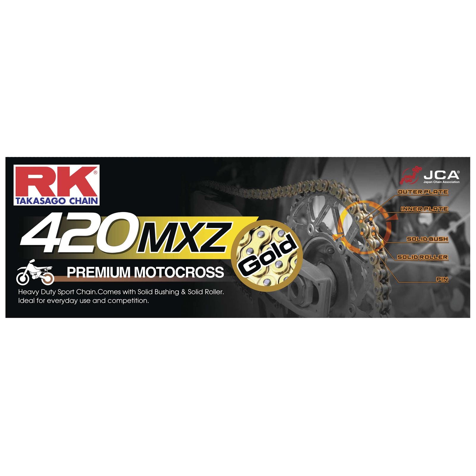 RK Chain 420 MXZ - Heavy Duty Drive Chain - 120 Links [MPN: GB420MXZ-120]_87228