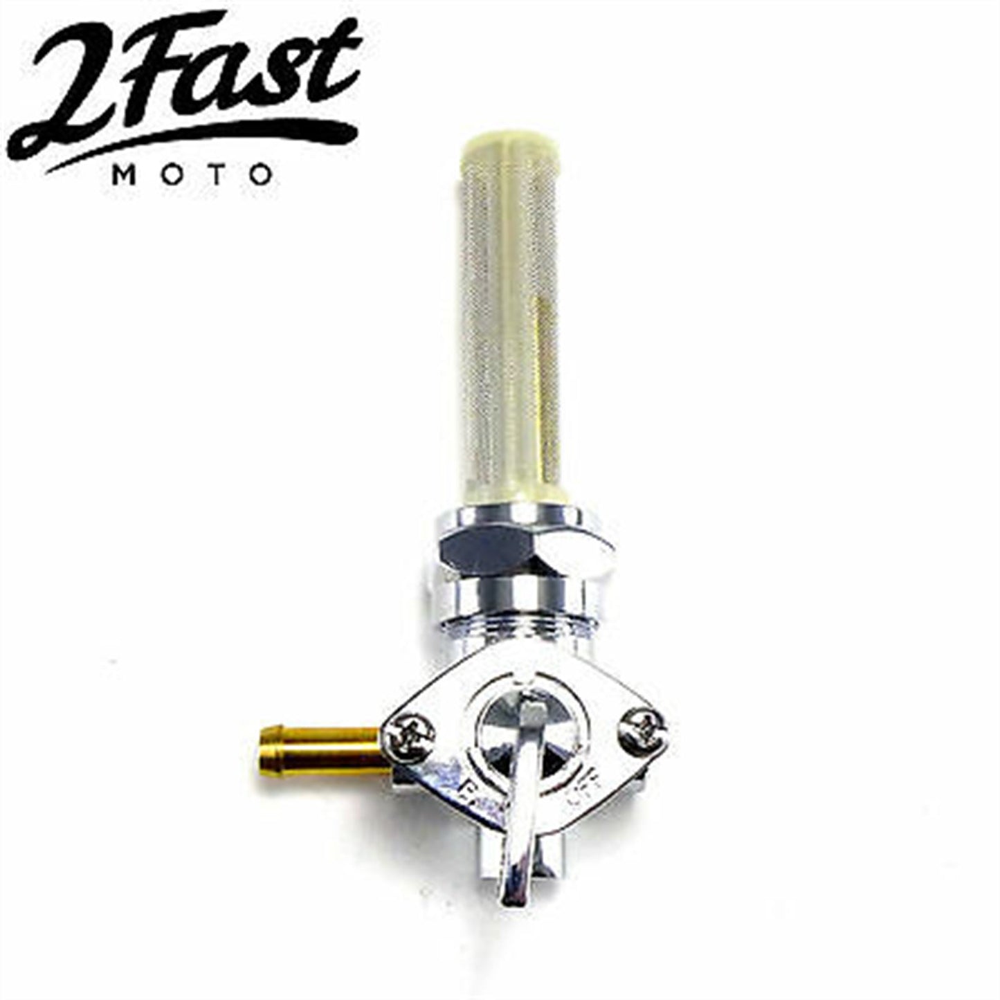 2FastMoto Fuel Valve Petcock Left Outlet 13/16" Bung for Harley Davidson 1975-Up 48-9716_663872