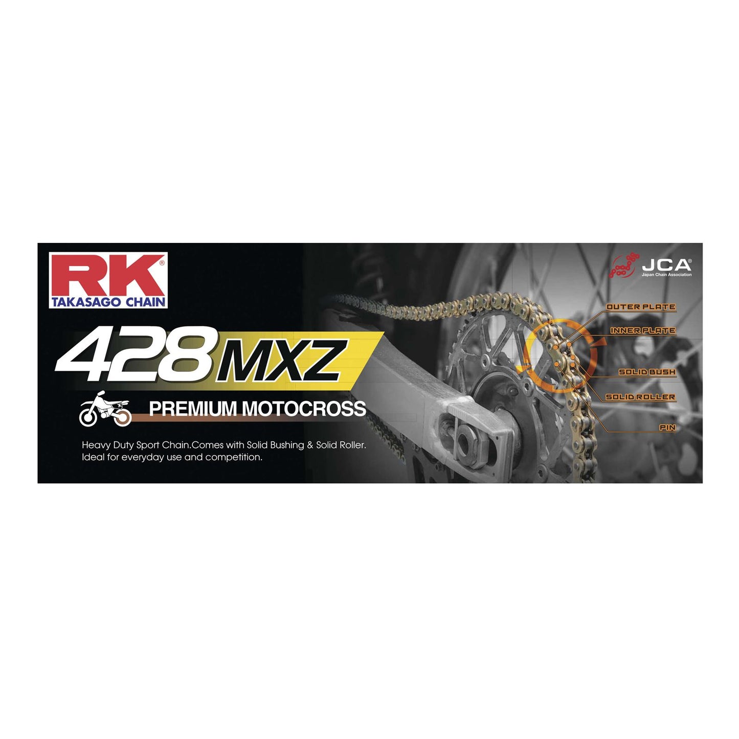 RK Chain Heavy-Duty 420MXZ Chain 420H x 138, Natural [MPN: 420MXZ-138]_504554