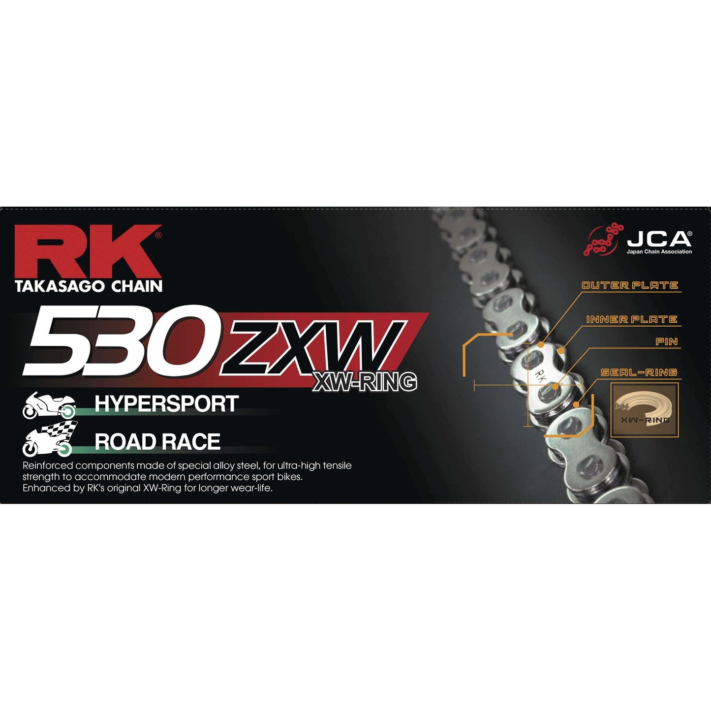 RK Chain 530ZXW Chain 530 x 150, Chrome [MPN: CC530ZXW-150]_504570