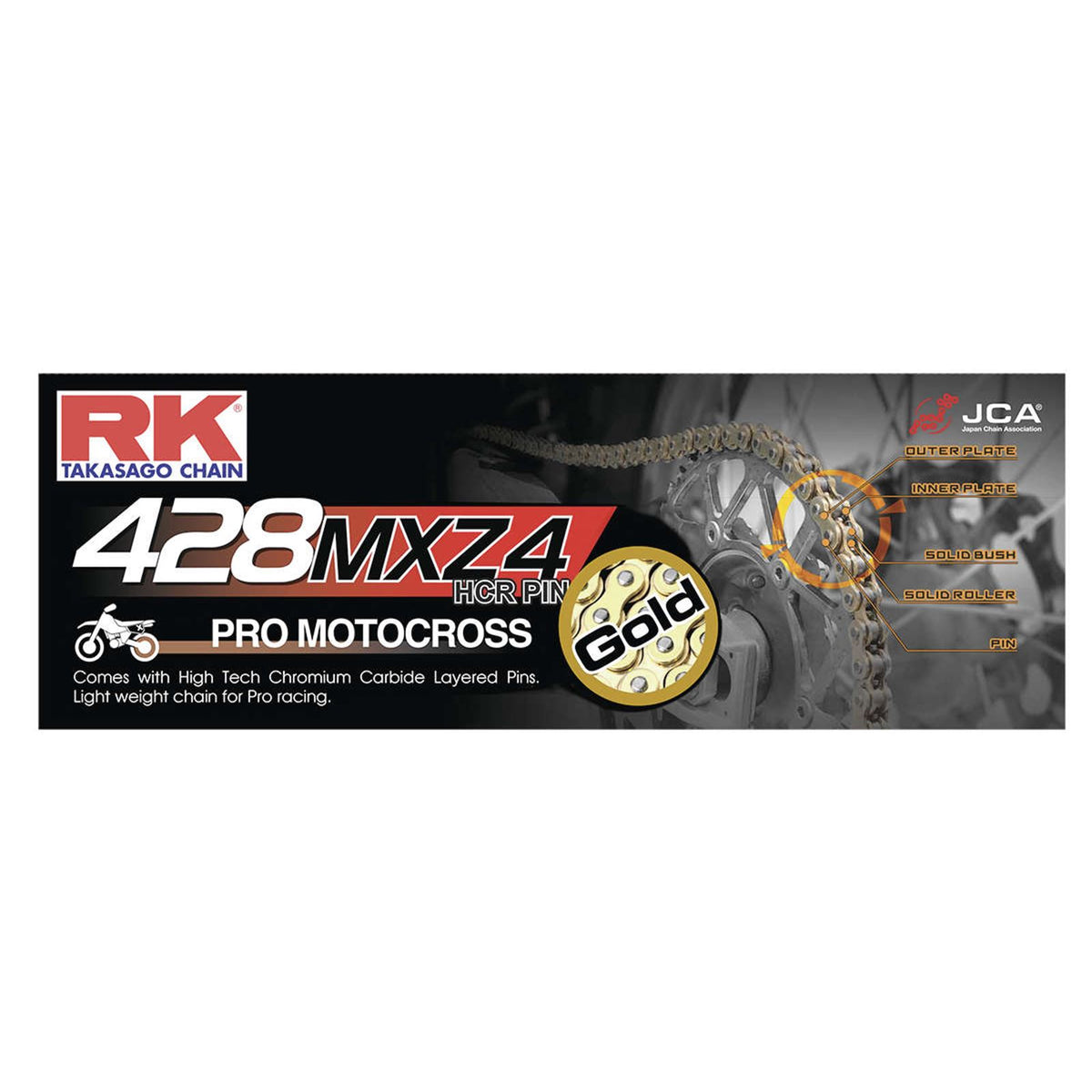RK Chain 428 MXZ/4 - Heavy Duty Chain - 120 Links OPEN BOX [MPN: GB428MXZ4-120]_2741018