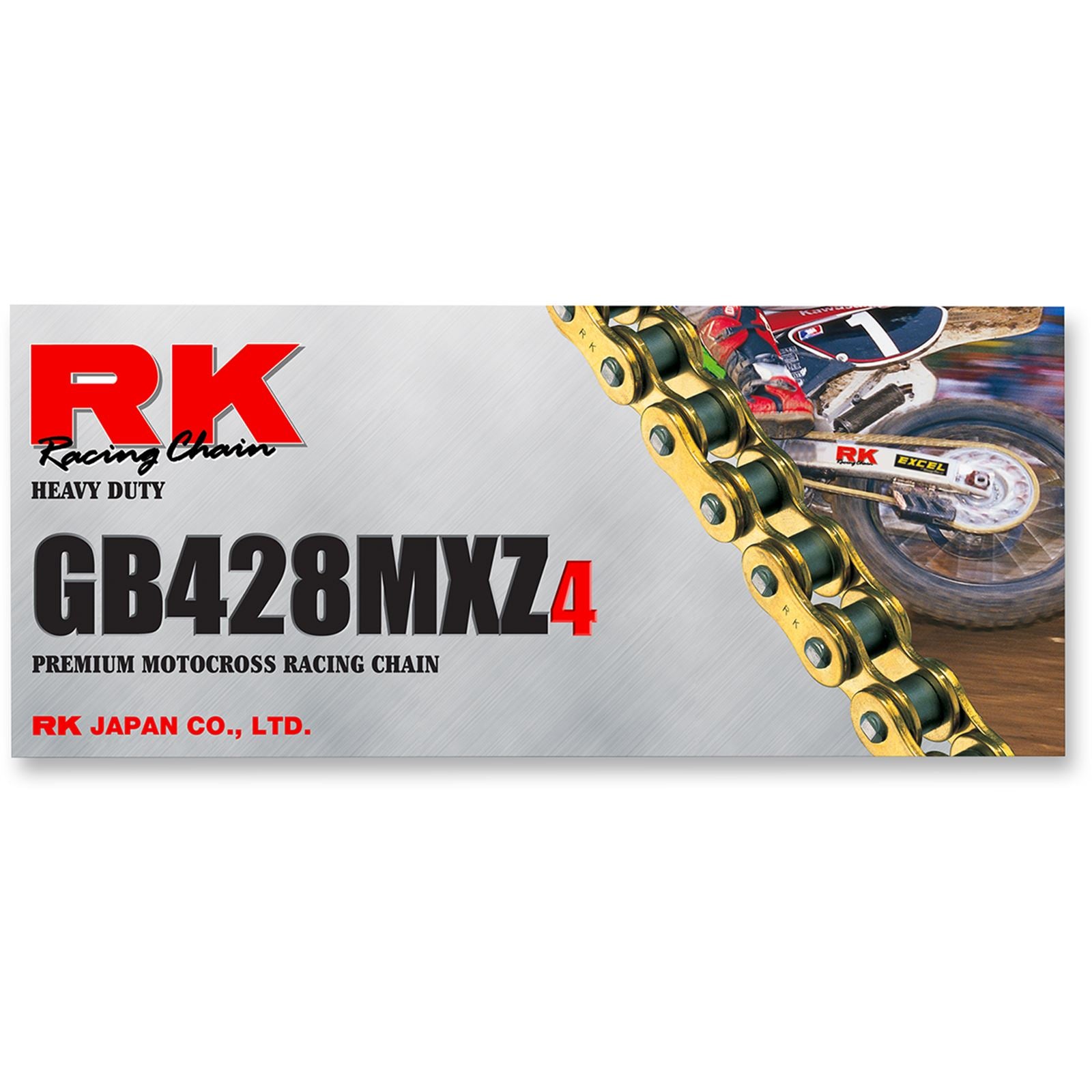 RK Chain 428 MXZ/4 - Heavy Duty Chain - 120 Links [MPN: GB428MXZ4-120]_466876