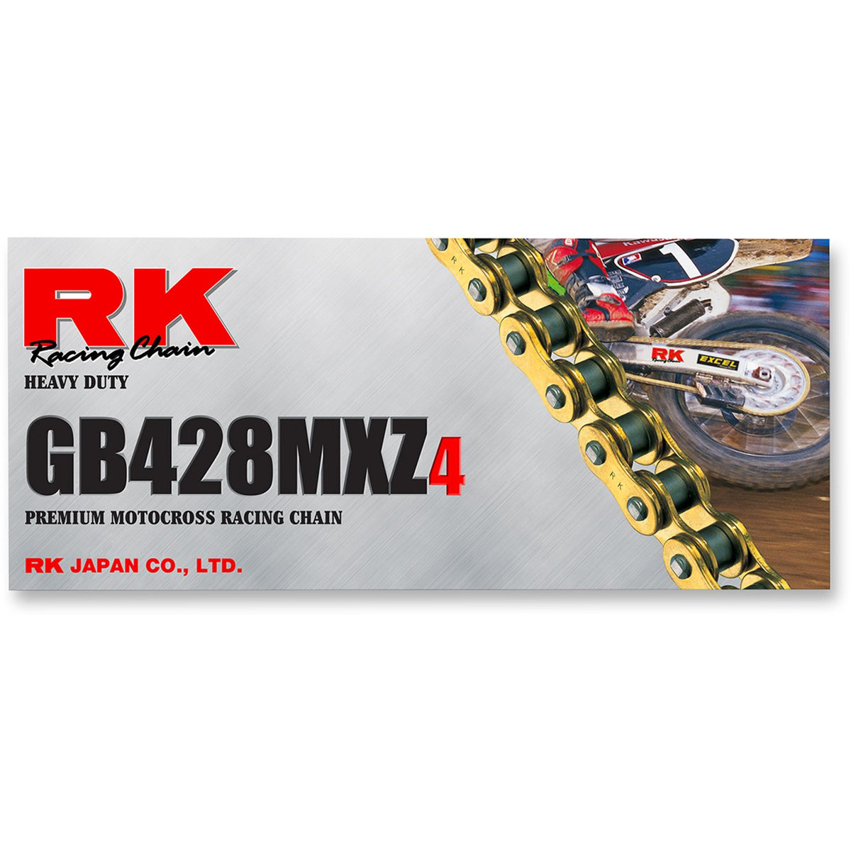 RK Chain 428 MXZ/4 - Heavy Duty Chain - 120 Links OPEN BOX [MPN: GB428MXZ4-120]_2741019