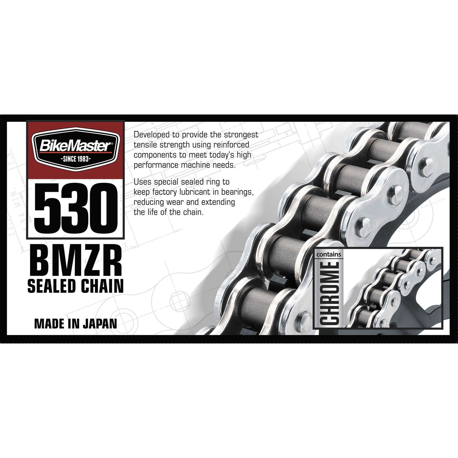 BikeMaster 530 BMZR Series Chain Z-Ring Chrome 530BMZR-160/CC_504814