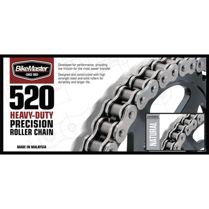 BikeMaster 520H Heavy-Duty Precision Roller Chain Natural 520H X 122_505055