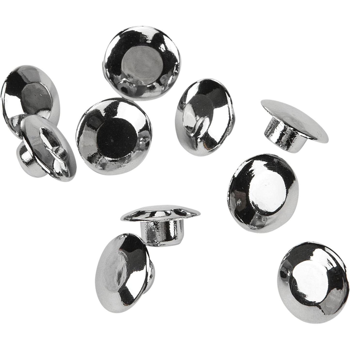Harddrive Handlebar Clamp Plug Caps Chrome  10 Pack 03-0107-10_88061