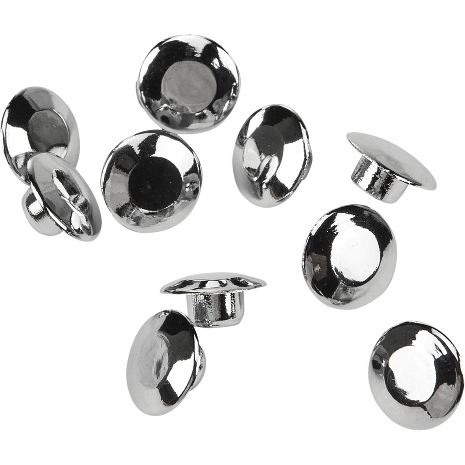 Harddrive Handlebar Clamp Plug Caps Chrome  10 Pack 03-0107-10_88061