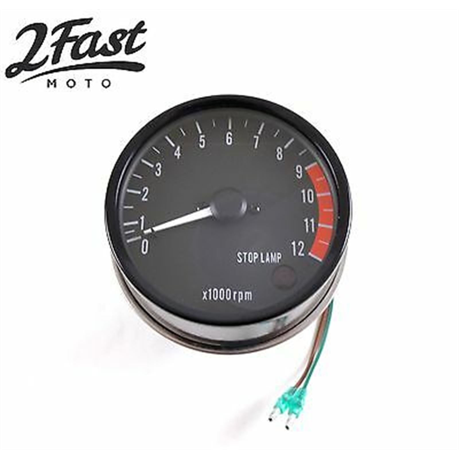 2FastMoto Tachometer Gauge Meter - 0-12,000 RPM For Kawasaki Z1 900 14-13759 / 25015-025_619758