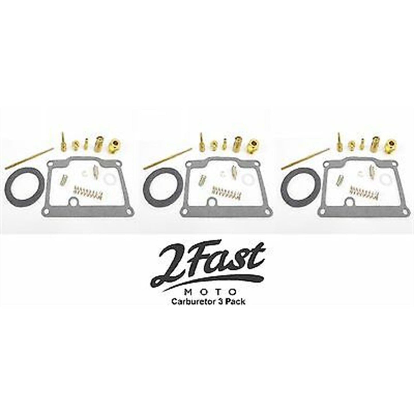 2FastMoto Carburetor Rebuild Repair Kit - For Kawasaki H2 750 Mach IV - 3/Pack [MPN: 25-93760]_663852