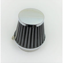 2FastMoto Round Chrome Pod Wire Mesh Air Filter 35mm Clamp-On 25-24945_1146909