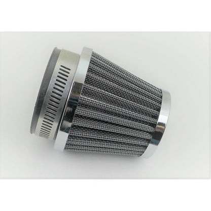 2FastMoto Round Chrome Pod Wire Mesh Air Filter 35mm Clamp-On 25-24945_1146910