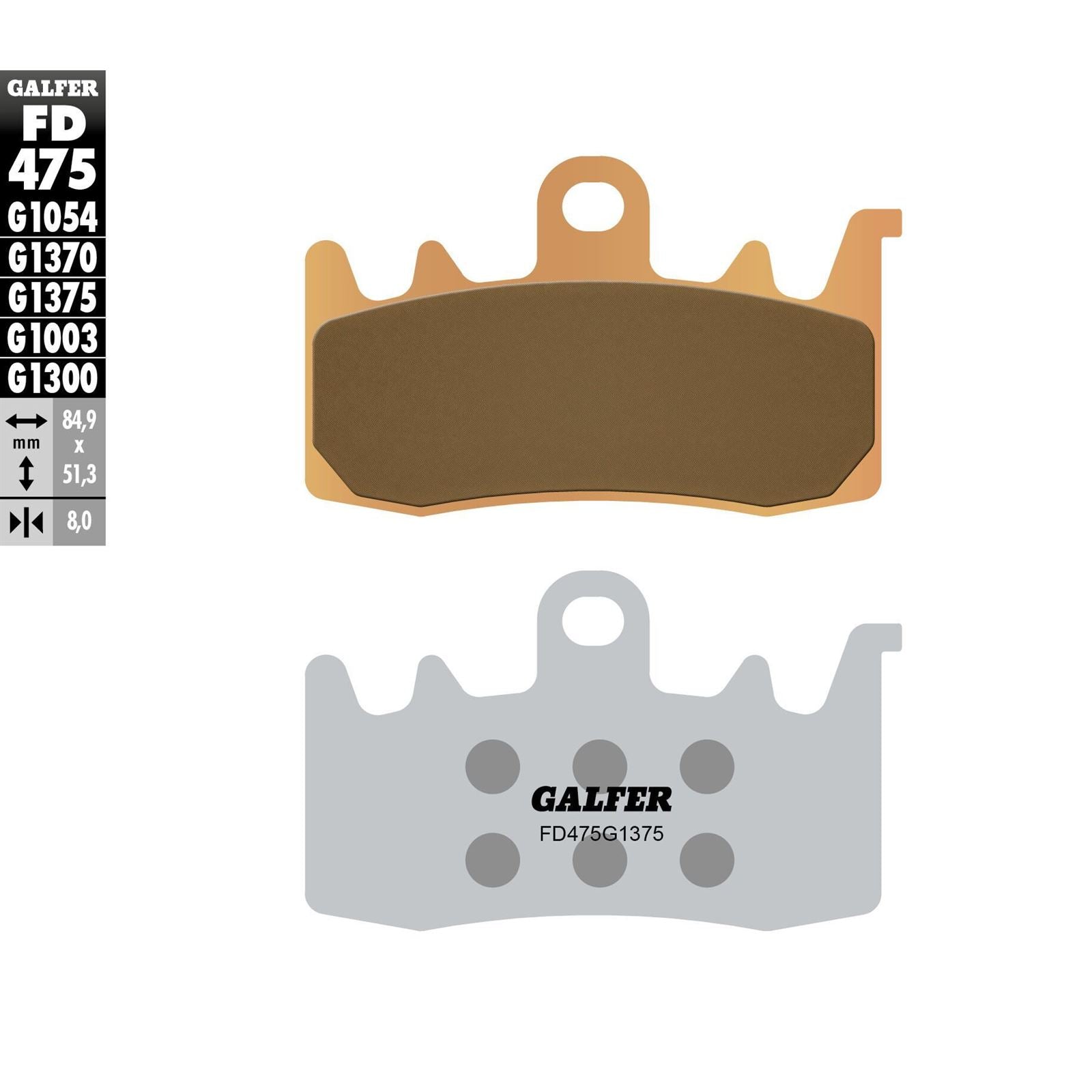 Galfer Brake Pads Sintered Ceramic [MPN: FD475G1375]_606225