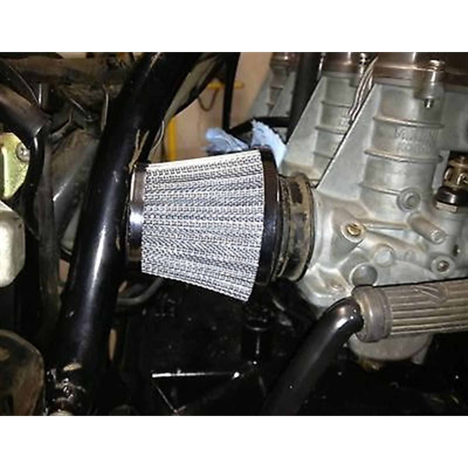 2FastMoto Short Clamp-On 30mm Tapered Wire Mesh POD Air Filter For Tight Spaces [MPN: 25-24910]_634330