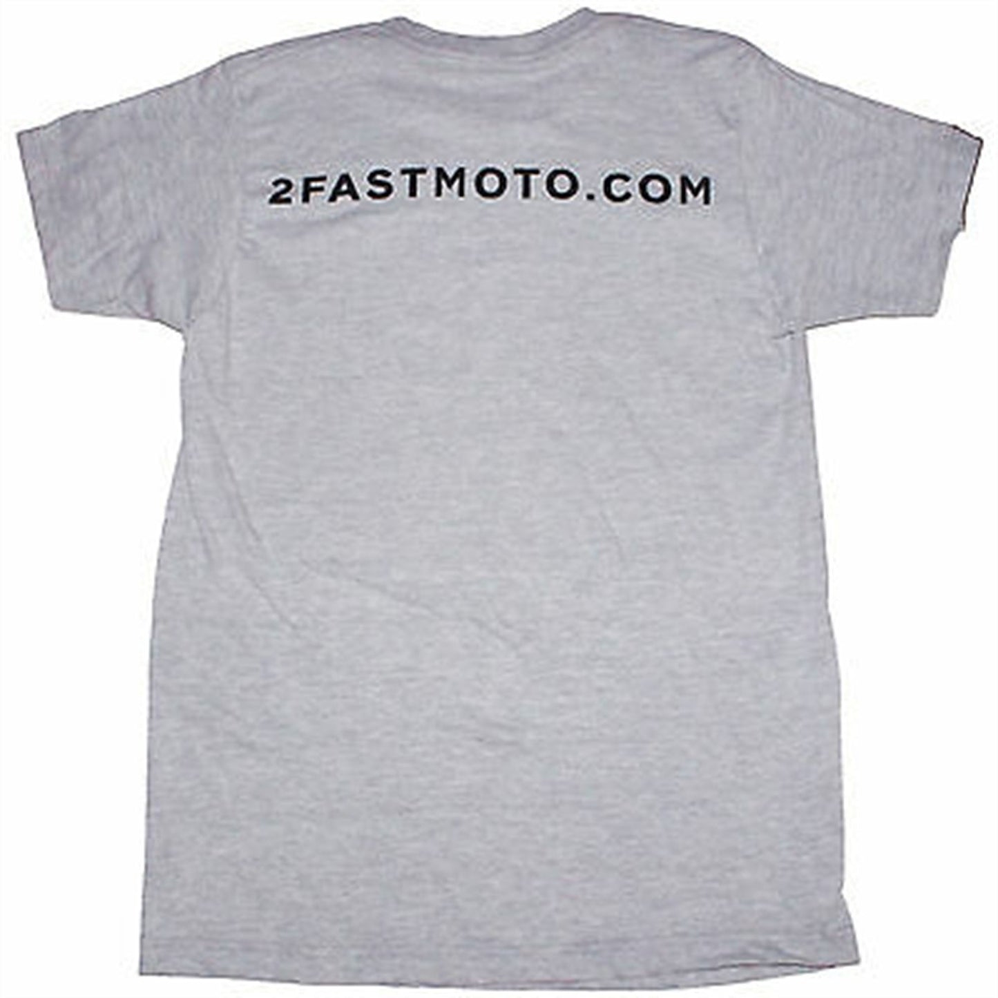 2FastMoto 2FM Logo Unisex Motorcycle Tee Shirt - Gray/Black - Medium 2613-702_636036