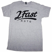 2FastMoto 2FM Logo Unisex Motorcycle Sport Street Tee Shirt - Gray/Black - Large 2613-702_657501