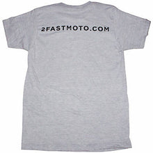 2FastMoto 2FM Logo Unisex Motorcycle Sport Street Tee Shirt - Gray/Black - 2XL 2613-702_663923