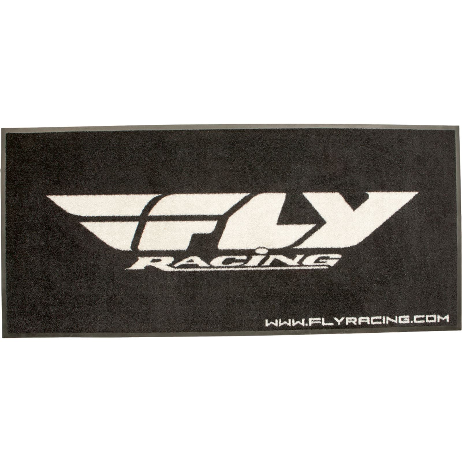 Fly Racing Floor Rug Black/White  73"x33" [MPN: FLY RUG]_88449