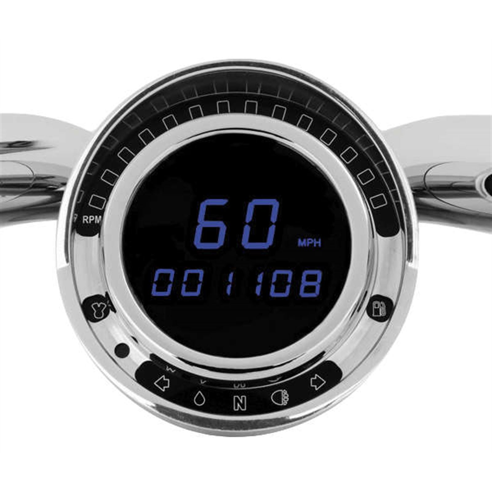 Dakota Digital Big Dog Direct Plug-In Speedometer - Blue LED BD-140_88560