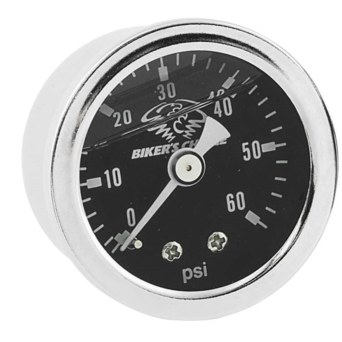 Biker's Choice Liquid-Filled Oil Pressure Gauge Black - 1-1/2" Body x 1-3/8" Viewing Area [MPN: BC00060B]_88574