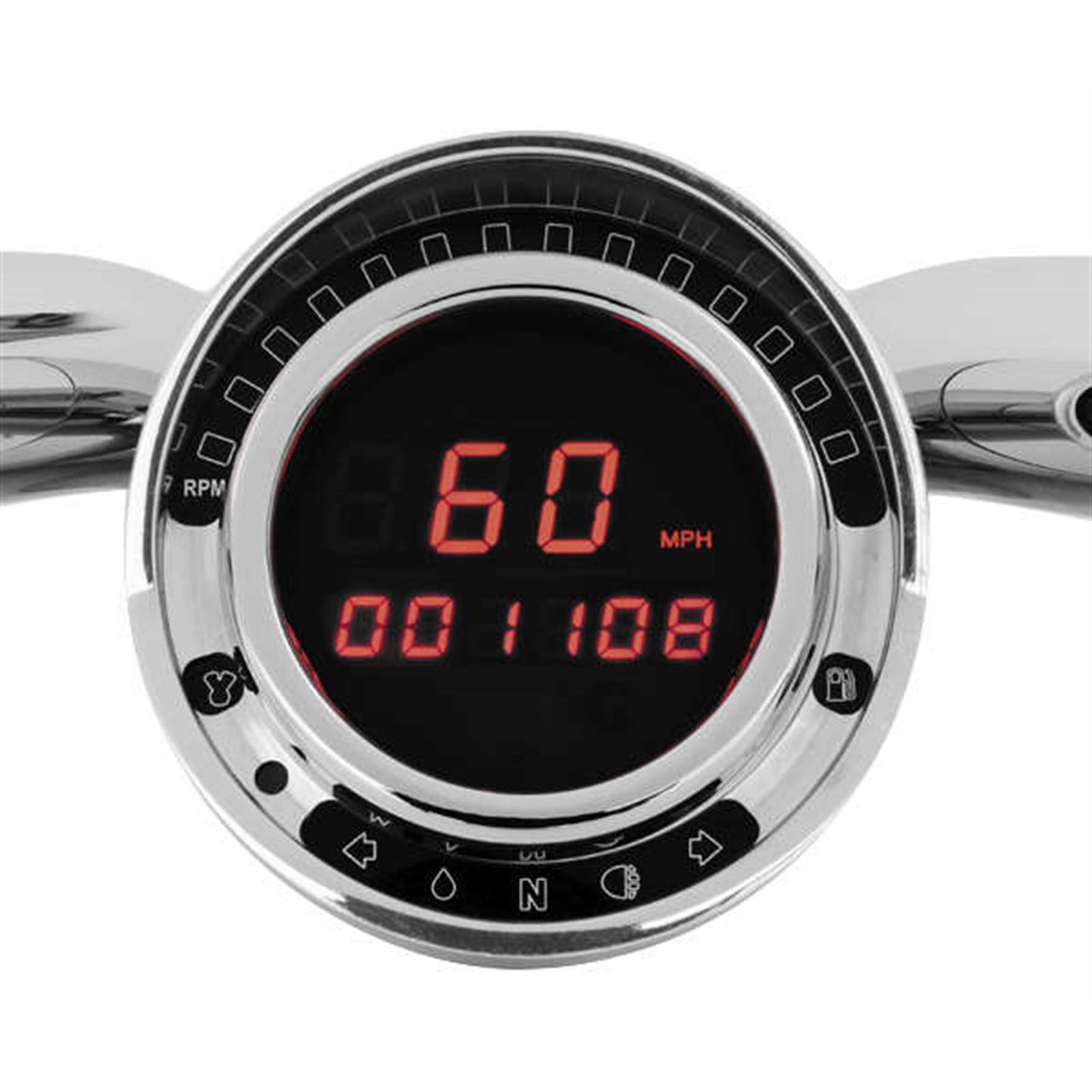 Dakota Digital Big Dog Direct Plug-In Speedometer - Red LED BD-140-R_88749