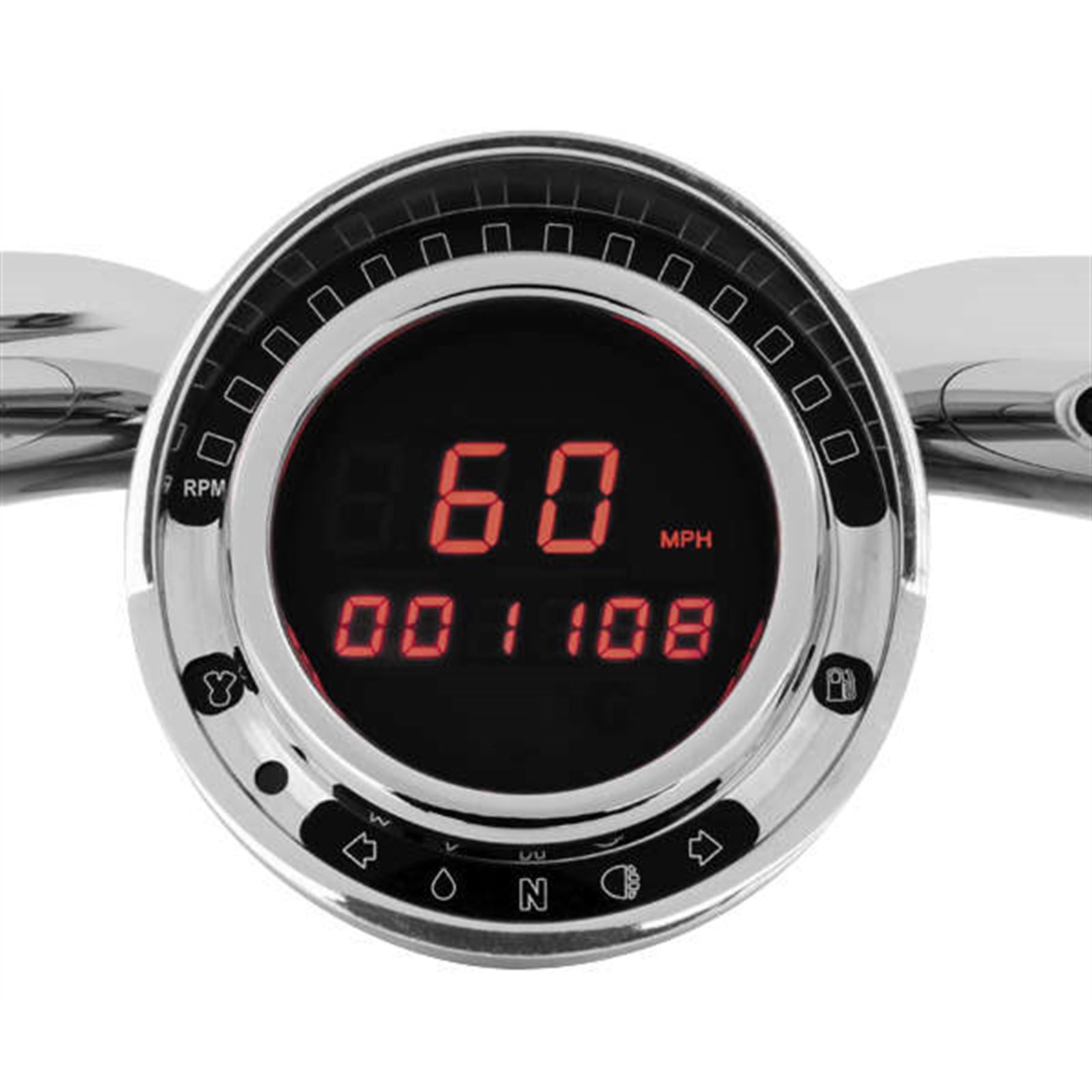 Dakota Digital Big Dog Direct Plug-In Speedometer - Red LED BD-140-R_88749