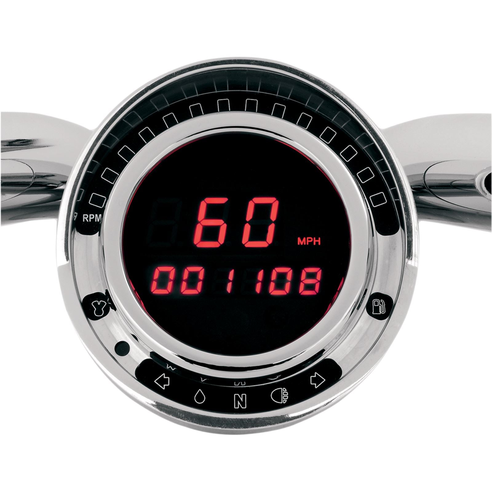 Dakota Digital Big Dog Direct Plug-In Speedometer - Red LED BD-140-R_370511