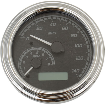 Dakota Digital MXV Series Fatbob Analog/Digital Gauge System - Black/Gray/Chrome MVX-2004-KG-C_370611