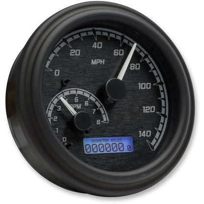 Dakota Digital MXV Series Fatbob Analog/Digital Gauge System - Black/Gray/Black MVX-2004-KG-K_370612