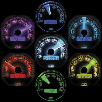 Dakota Digital MVX-8K Series Analog 6-Gauge Kit - Chrome Bezel/ Black Face MVX-8600-KG-C_88863