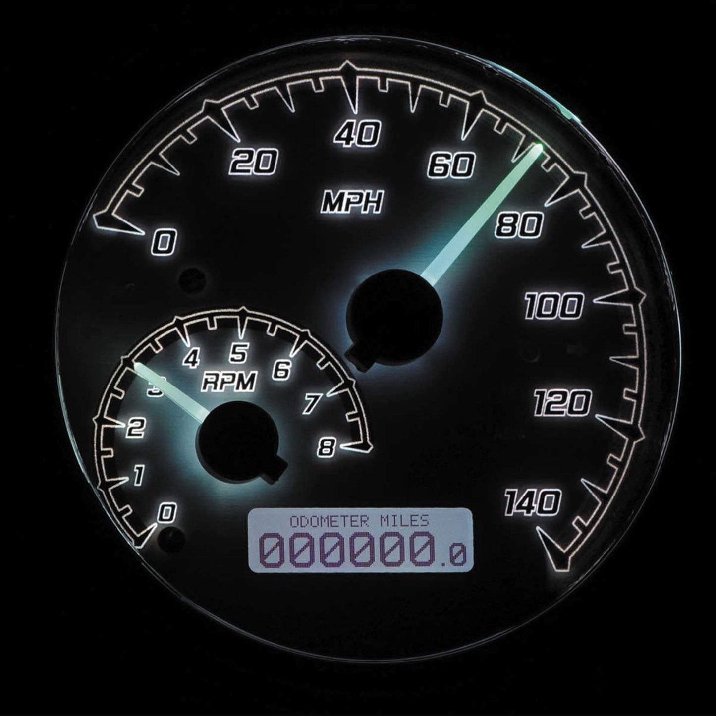 Dakota Digital MXV Series Analog Gauge System - Black/Gray/Chrome MVX-2002-KG-C_88875