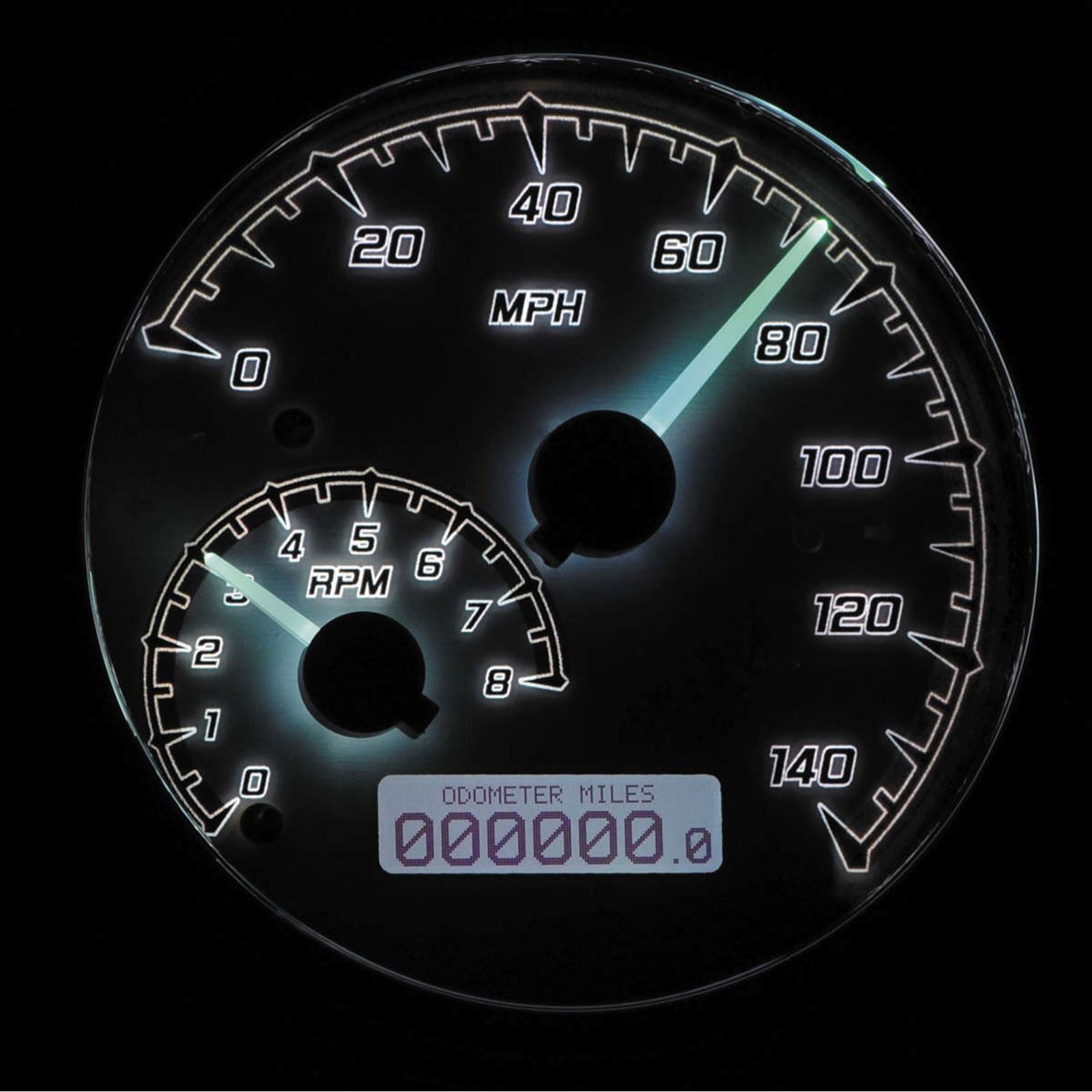 Dakota Digital MXV Series Analog Gauge System - Black/Gray/Chrome MVX-2002-KG-C_88875