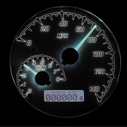 Dakota Digital MXV Series Analog Gauge System - Black/Gray/Chrome MVX-2002-KG-C_88875
