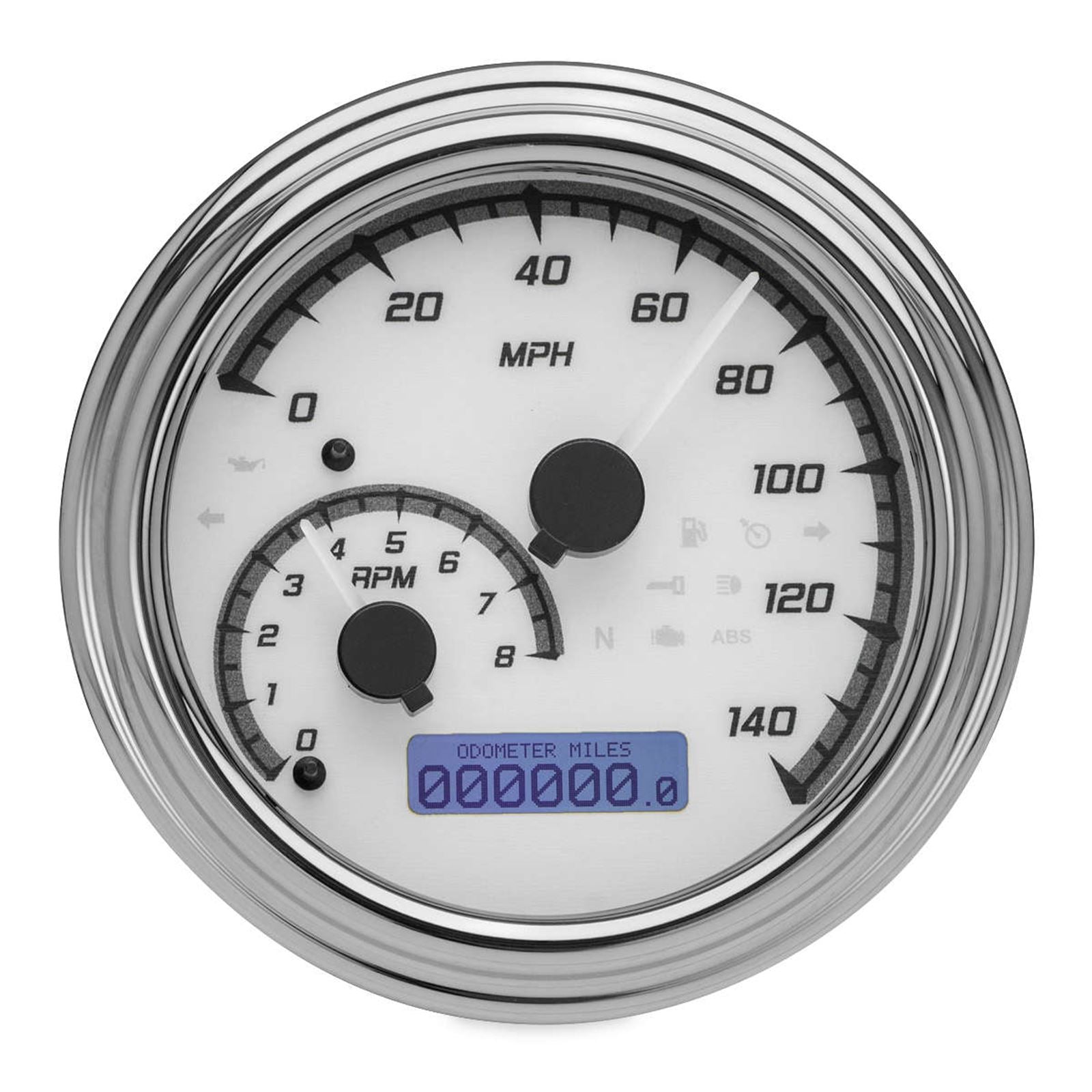 Dakota Digital MXV Series Analog Gauge System - White/Gray/Chrome MVX-2002-WG-C_88878