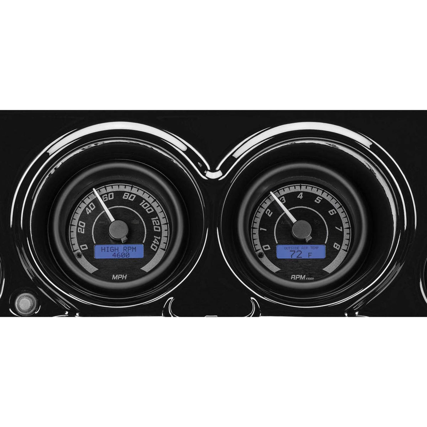 Dakota Digital MVX-8K Series Analog/Digital 2-Gauge Kit - Black Bezel/ Black Face MVX-8200-KG-K_88882
