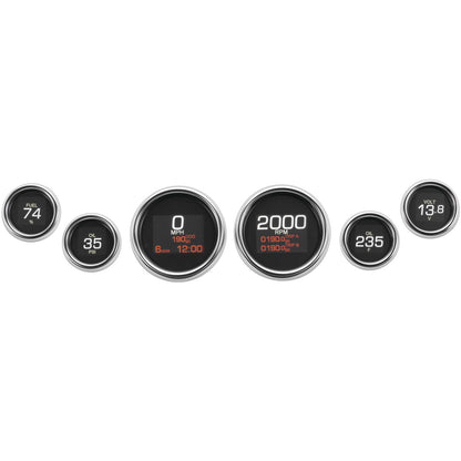 Dakota Digital MLX 6-Gauge Instrument Kit - Chrome Bezel MLX-8604_88988