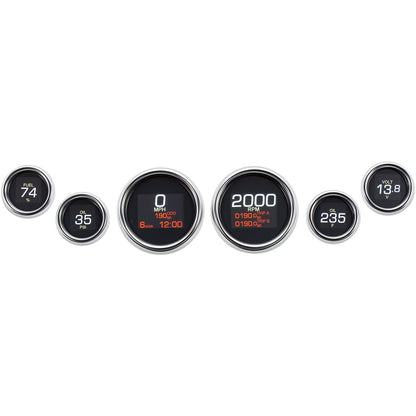 Dakota Digital MLX 6-Gauge Instrument Kit - Chrome Bezel MLX-8604_370658