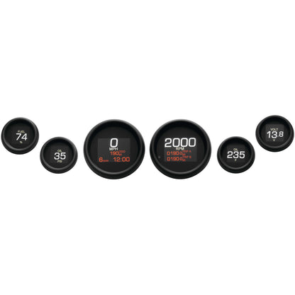 Dakota Digital MLX 6-Gauge Instrument Kit - Black Bezel MLX-8604-K_88989