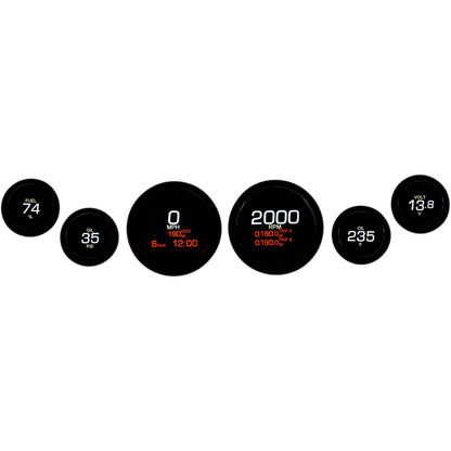 Dakota Digital MLX 6-Gauge Instrument Kit - Black Bezel MLX-8604-K_370659
