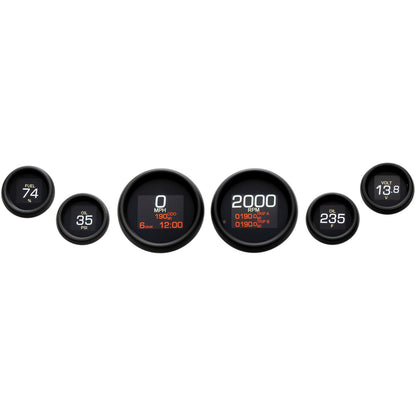 Dakota Digital MLX 6-Gauge Instrument Kit - Black Bezel MLX-8604-K_370660