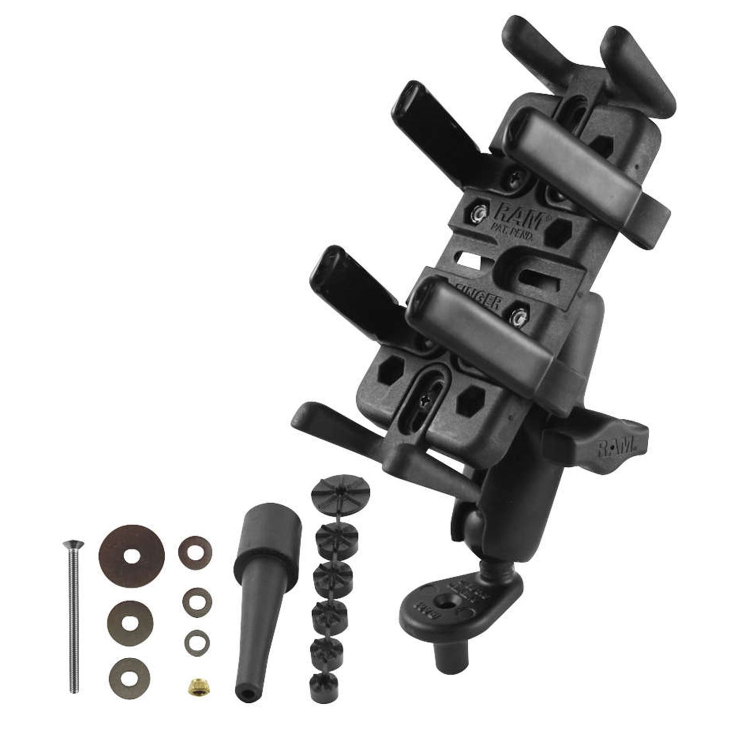 Ram Mounts Fork Stem Mount with Universal Finger-Grip Kit Phone Holder [MPN: RAM-B-176-UN4U]_89112