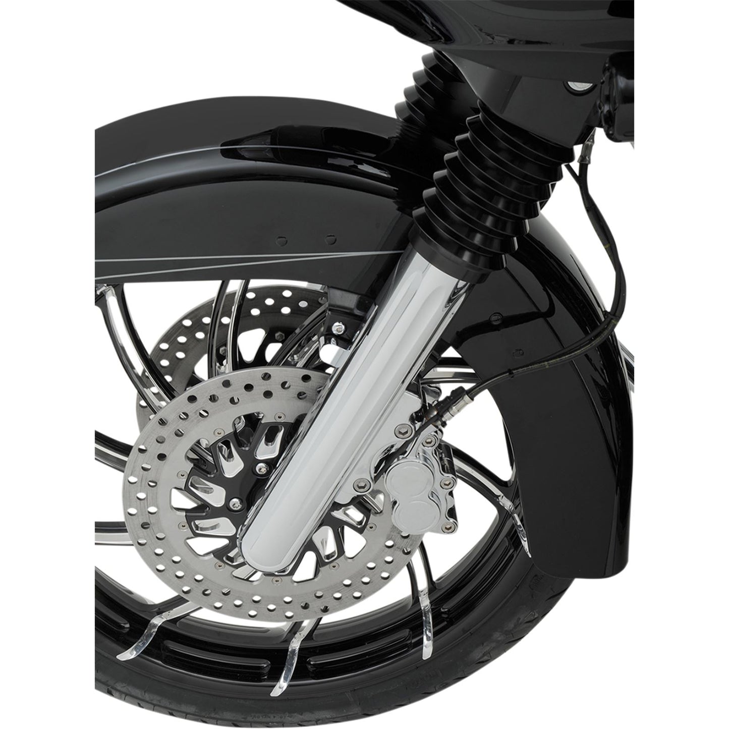 Arlen Ness Hot Legs Fork Legs - Dual Disc - Deep Cut - Chrome 40-502_343999