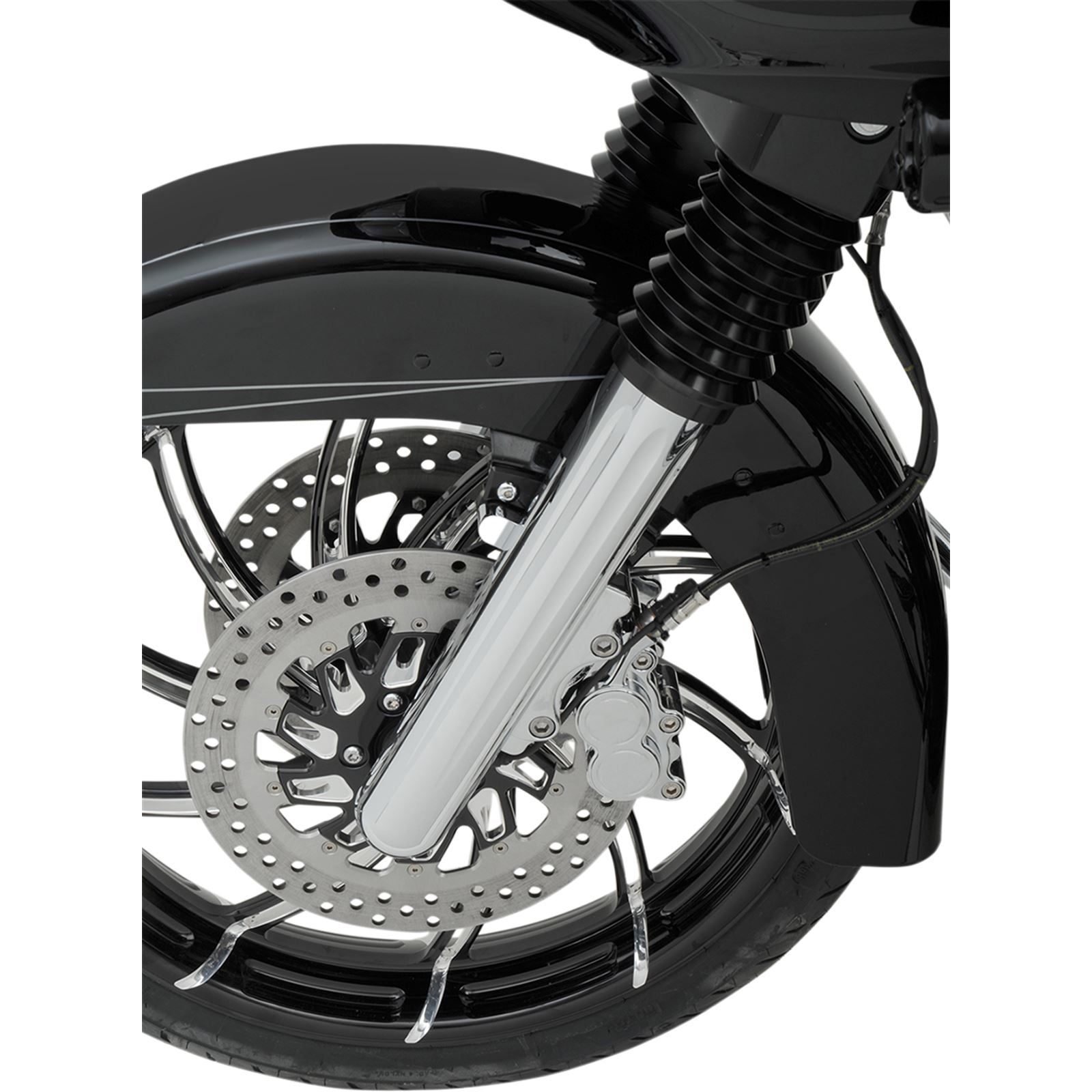 Arlen Ness Hot Legs Fork Legs - Dual Disc - Deep Cut - Chrome 40-502_343999