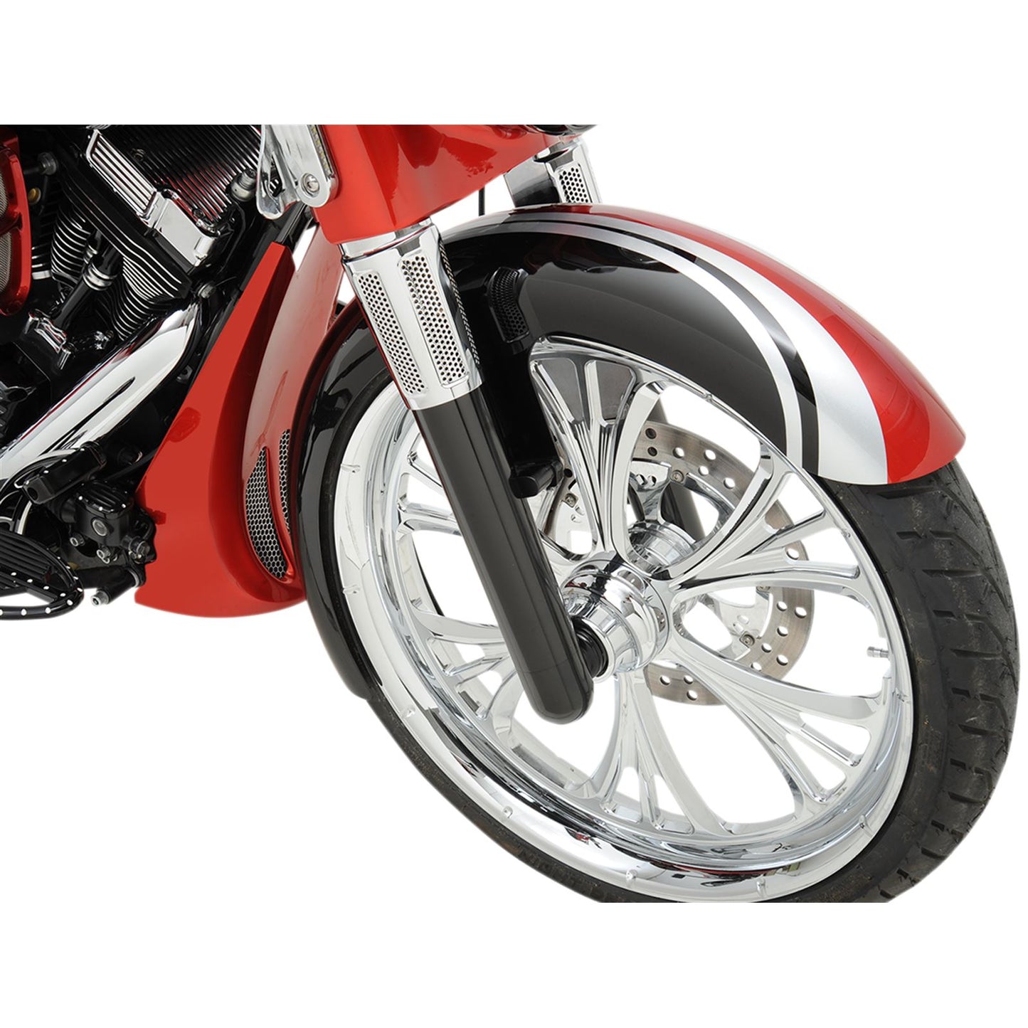 Arlen Ness Hot Legs Fork Legs - Custom Single Disc - Smooth - Black 40-511_344002