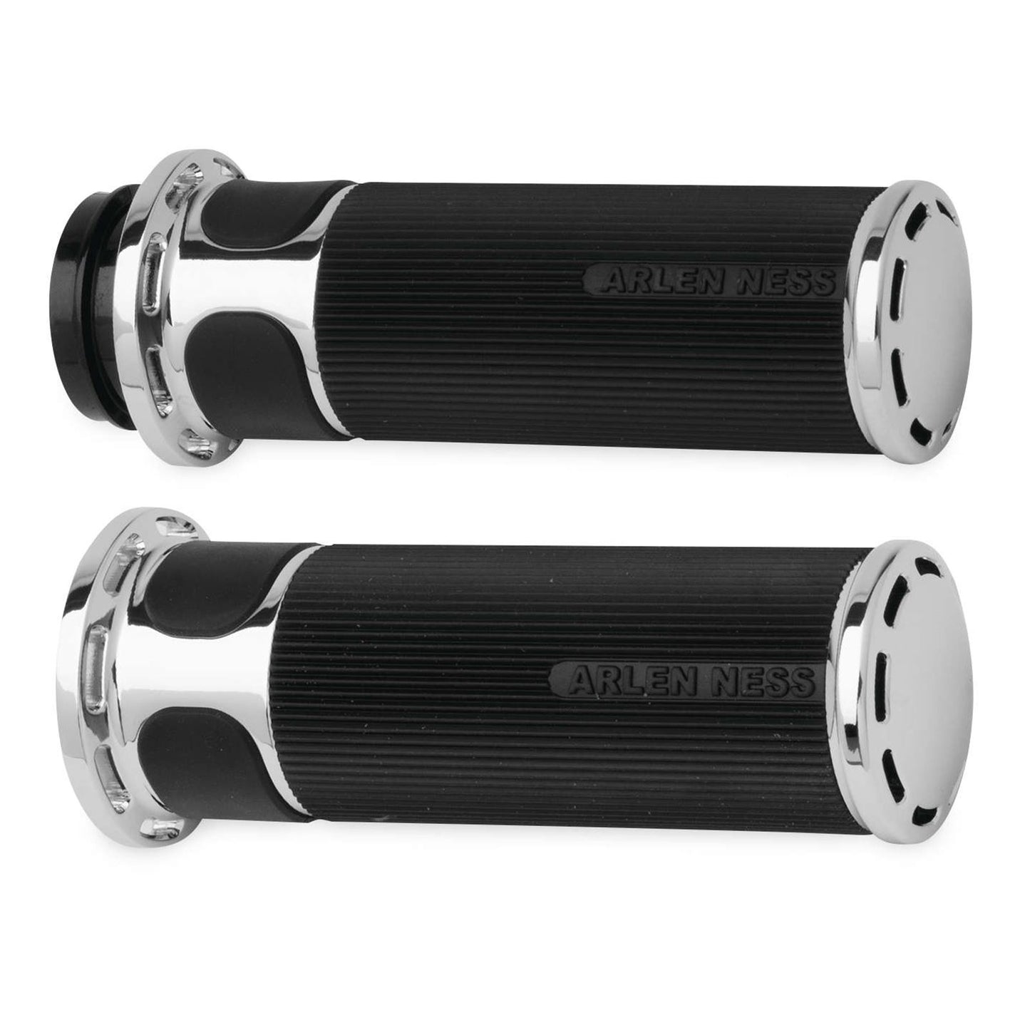 Arlen Ness Chrome Slot Track Grips for Throttle by Wire 07-302_91145