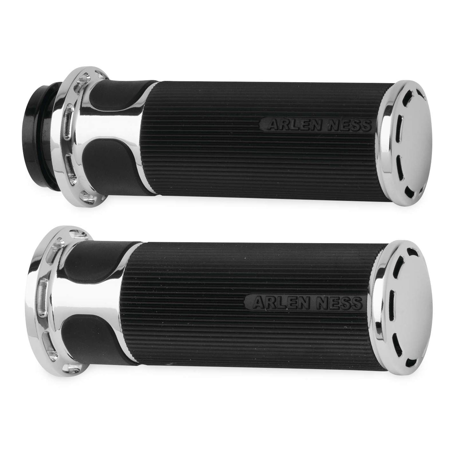 Arlen Ness Chrome Slot Track Grips for Throttle by Wire 07-302_91145