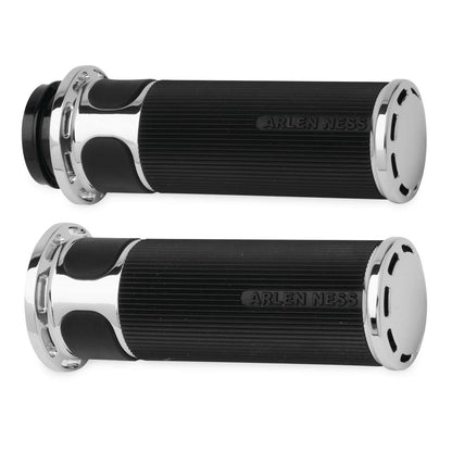 Arlen Ness Chrome Slot Track Grips for Throttle by Wire 07-302_91145