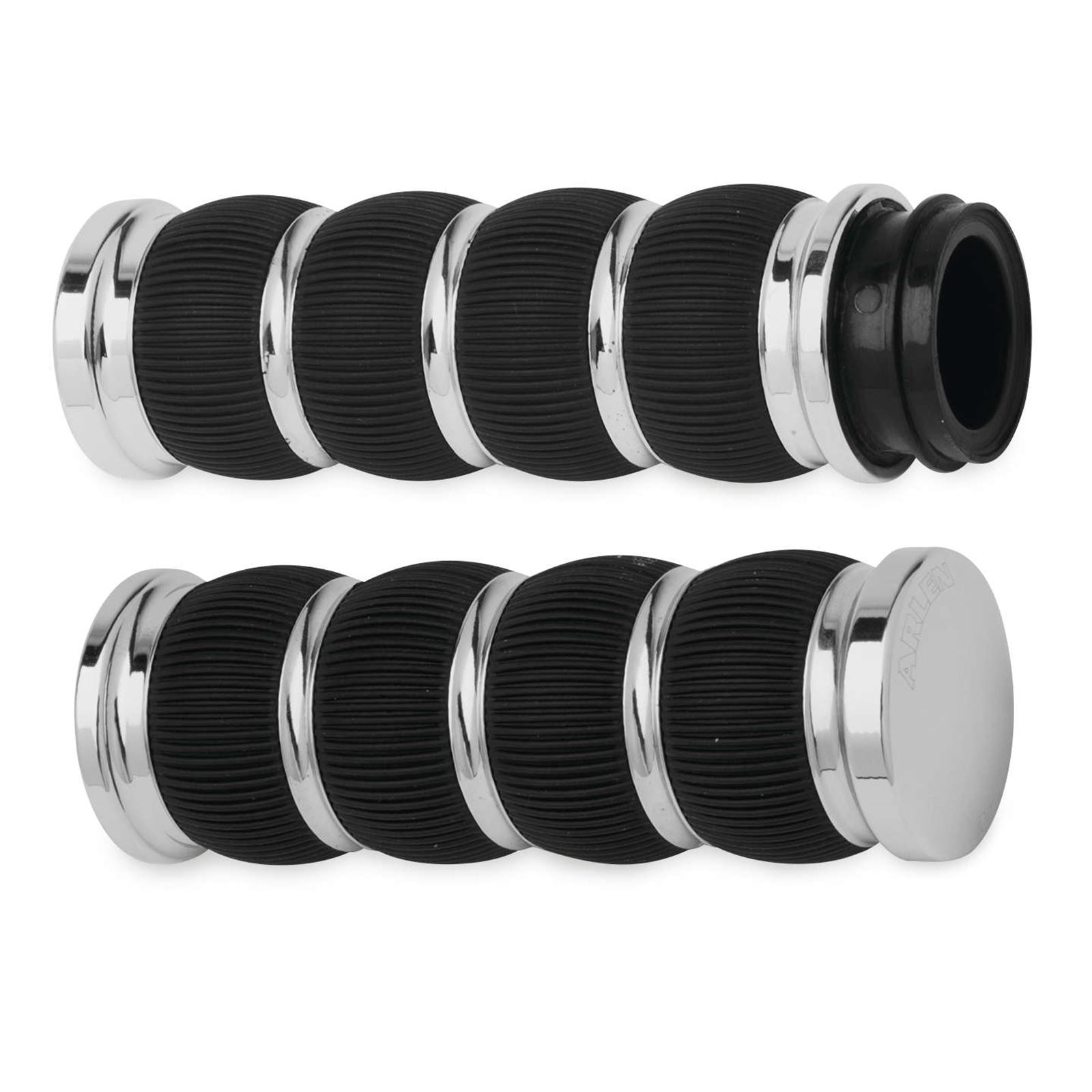 Arlen Ness Chrome Ring Leader Grips for Cable 07-312_91147