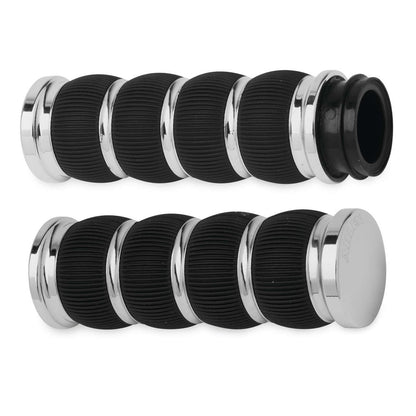 Arlen Ness Chrome Ring Leader Grips for Cable 07-312_91147