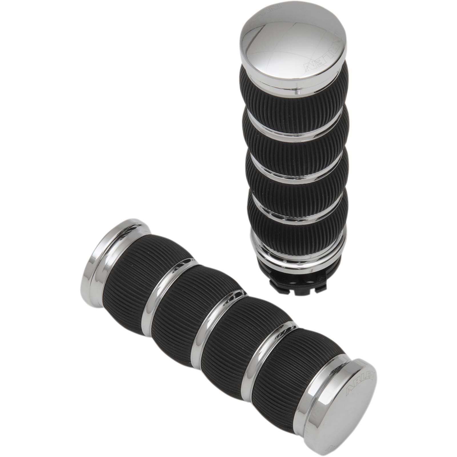 Arlen Ness Chrome Ring Leader Grips for Cable 07-312_344161