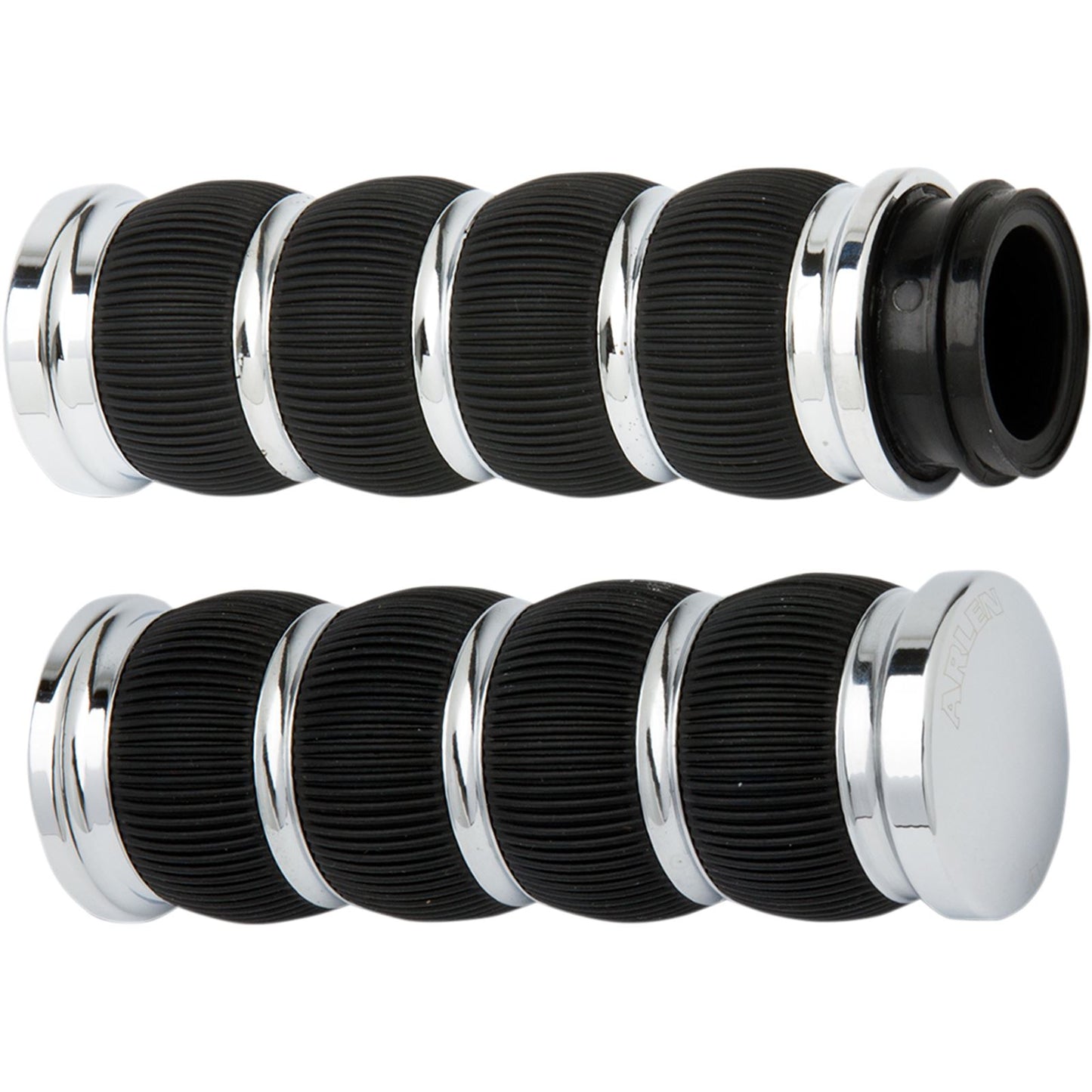 Arlen Ness Chrome Ring Leader Grips for Cable 07-312_344162